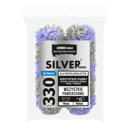 bluedolphin330 wałek jumbo mini silver 10cm / włos 10mm x2 bluedolphin330 wałek jumbo mini silver 10cm / włos 10mm x2