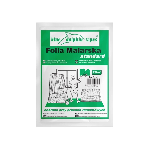 bluedolphin folia malarska standard zielona 4x5 20m2 bluedolphin folia malarska standard zielona 4x5 20m2