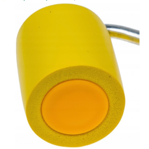 hardy rolka dociskowa do tapet, szer. 4,5 cm, pu 6 mm, żółta, z rączką